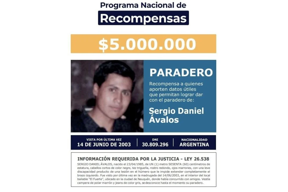 La recompensa por información sigue vigente pero el destino de los restos de Ávalos sigue siendo una incógnita. 